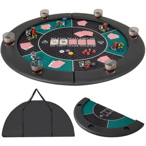 Costway 120 CM 6-Player Foldable Poker Table Top Casino w/ Carrying Bag-Green Costway 120 CM 6-Player Foldable Poker Table Top Casino w/ Carrying Bag-Green