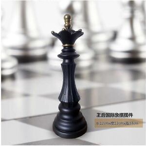 Unbranded (37cm Queen Black) Luxury Chess Set Home Decoration Resin Chess Pieces Family Bo Unbranded (37cm Queen Black) Luxury Chess Set Home Decoration Resin Chess Pieces Family Bo