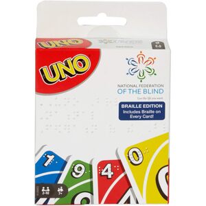 Mattel Games UNO Braille Card Game - for Kids & Adults with Specially Designed Cards Mattel Games UNO Braille Card Game - for Kids & Adults with Specially Designed Cards