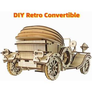 Maxpower DIY Retro Convertible Car Model 3D Three-dimensional Wooden Puzzle Creative Puzz Maxpower DIY Retro Convertible Car Model 3D Three-dimensional Wooden Puzzle Creative Puzz