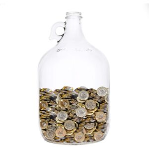 Maxpower $2 000 Dollar Glass Money Jar - Piggy Bank for Adults - 1 US Gallon Luxury Money Maxpower $2 000 Dollar Glass Money Jar - Piggy Bank for Adults - 1 US Gallon Luxury Money