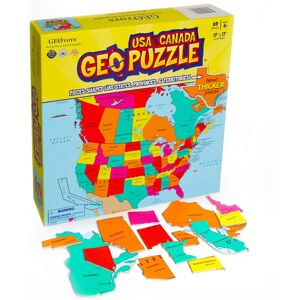 GeoToys GeoPuzzle USA Canada Shaped Jigsaw Puzzles 69 Pc Geography Puzzle Ge GeoToys GeoPuzzle USA Canada Shaped Jigsaw Puzzles 69 Pc Geography Puzzle Ge