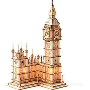 Robotime 3D Puzzle Big Ben Wooden Puzzle Model Kits for Adult Gifts Robotime 3D Puzzle Big Ben Wooden Puzzle Model Kits for Adult Gifts