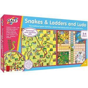 Galt Snakes and Ladders and Ludo - 2 in 1 Board Games for Kids Set -Double Sided Galt Snakes and Ladders and Ludo - 2 in 1 Board Games for Kids Set -Double Sided