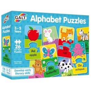 Galt Alphabet Puzzles - Fun and Colourful Early Learning 2 Pc Jigsaw Puzzles - S Galt Alphabet Puzzles - Fun and Colourful Early Learning 2 Pc Jigsaw Puzzles - S