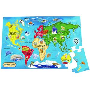 Melissa & Doug LCI446 Floor Puzzle World Map - Educational Durable 91x61cm Melissa & Doug LCI446 Floor Puzzle World Map - Educational Durable 91x61cm