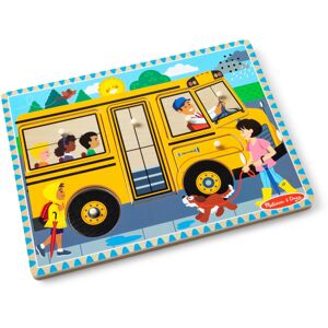 Melissa & Doug The Wheels on the Bus Sound Puzzle - School Bus Puzzle Wooden Pu Melissa & Doug The Wheels on the Bus Sound Puzzle - School Bus Puzzle Wooden Pu