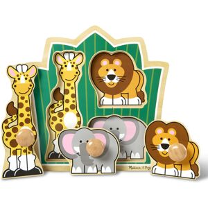 Melissa & Doug Jungle Friends Safari Animals Jumbo Peg Wooden Puzzle Melissa & Doug Jungle Friends Safari Animals Jumbo Peg Wooden Puzzle