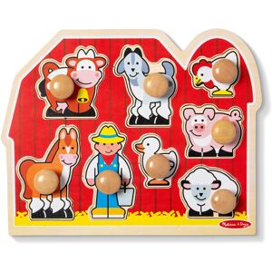 Melissa & Doug Farm Animals Jumbo Knob Wooden Puzzle - Wooden Peg Chunky Baby Pu Melissa & Doug Farm Animals Jumbo Knob Wooden Puzzle - Wooden Peg Chunky Baby Pu