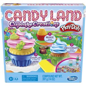 Hasbro Gaming Candy Land Cupcake Creations Kids Board Game with 7 Play-Doh Cans Hasbro Gaming Candy Land Cupcake Creations Kids Board Game with 7 Play-Doh Cans