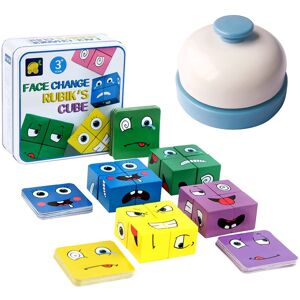 Unbranded (With Bell) Face 3d Change Puzzle Blocks Educational Toy Wooden Interactive Game Unbranded (With Bell) Face 3d Change Puzzle Blocks Educational Toy Wooden Interactive Game