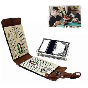 Unbranded (3pcs) Cribbage Board Game Set, 2025 New Travel Cribbage Board with Playing Card Unbranded (3pcs) Cribbage Board Game Set, 2025 New Travel Cribbage Board with Playing Card