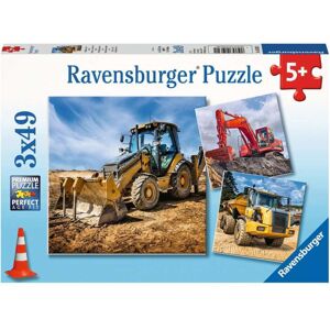 Ravensburger Diggers at Work Puzzle Set - Engaging 3 x 49 Piece Puzzles for Kids Ravensburger Diggers at Work Puzzle Set - Engaging 3 x 49 Piece Puzzles for Kids