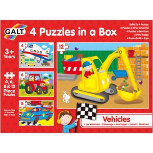 Galt 4 Puzzles in a Box - Fun Colourful Vehicle Jigsaw Puzzles for 3 Year Olds - Galt 4 Puzzles in a Box - Fun Colourful Vehicle Jigsaw Puzzles for 3 Year Olds -