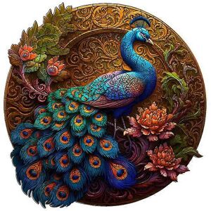 Unbranded (As show, One size) (Peacock)Wooden Puzzles for Adults (42x33cm, 220pcs),Unique Unbranded (As show, One size) (Peacock)Wooden Puzzles for Adults (42x33cm, 220pcs),Unique