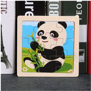 Unbranded (Panda) Wooden Childrens Flat Puzzle With Airplane Giraffe Panda Whale Print Din Unbranded (Panda) Wooden Childrens Flat Puzzle With Airplane Giraffe Panda Whale Print Din