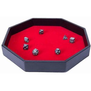 Unbranded (As show, One size) Octagonal Dice Track in Black Faux Leather and Red Velvet - Unbranded (As show, One size) Octagonal Dice Track in Black Faux Leather and Red Velvet -