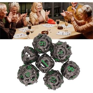 Unbranded 7pcs Hollow Dice Set Copper Portable Balanced Rolling Engraved Metal Polyhedral Unbranded 7pcs Hollow Dice Set Copper Portable Balanced Rolling Engraved Metal Polyhedral