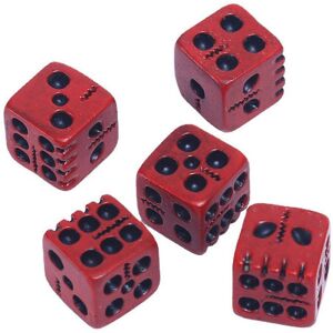 Unbranded (As show, One size) 5Pcs/set Six Sided Red Skull Dice Resin Square Corner Dice P Unbranded (As show, One size) 5Pcs/set Six Sided Red Skull Dice Resin Square Corner Dice P
