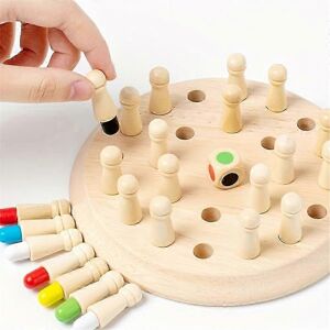 Kikidex (As show, One size) Wooden Color Memory Chess Stick Children Matchstick Memory G Kikidex (As show, One size) Wooden Color Memory Chess Stick Children Matchstick Memory G