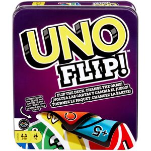 Mattel Games UNO FLIP! Family Card Game, with 112 Cards in a Sturdy Storage Tin, Mattel Games UNO FLIP! Family Card Game, with 112 Cards in a Sturdy Storage Tin,