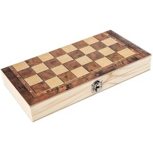 Saudism Wooden Foldable Chess Backgammon Board Folding Game 29x29cm Saudism Wooden Foldable Chess Backgammon Board Folding Game 29x29cm