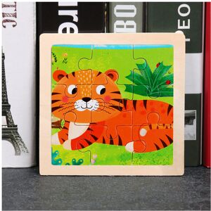 Unbranded (Tiger) Wooden Flat Childrens Puzzle With Airplane Giraffe Panda Dinosaur Print Unbranded (Tiger) Wooden Flat Childrens Puzzle With Airplane Giraffe Panda Dinosaur Print