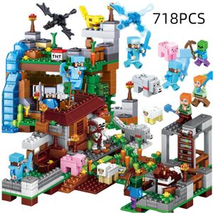 Unbranded (718PCS) Minecraft Block Building Toy Set Village Diy Puzzle Toy Abs Educational Unbranded (718PCS) Minecraft Block Building Toy Set Village Diy Puzzle Toy Abs Educational