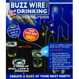 PMS INTERNATIONAL Buzz Wire Drinking Party Game for Adults with Lights & Sounds PMS INTERNATIONAL Buzz Wire Drinking Party Game for Adults with Lights & Sounds