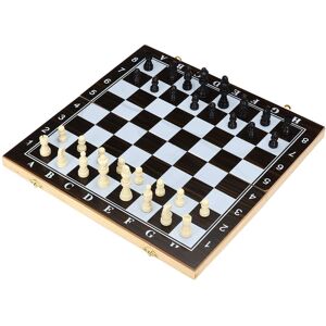 GreenZech (XL) 3-in-1 Folding Wood Chess Set Game Checkers Draughts Backgammon Toy Intelli GreenZech (XL) 3-in-1 Folding Wood Chess Set Game Checkers Draughts Backgammon Toy Intelli