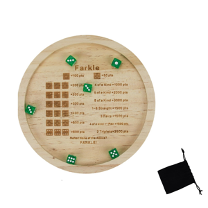 Exogio Dice Game Tray Wooden Classic with Dish Family Exciting Games for Adults Kids In Exogio Dice Game Tray Wooden Classic with Dish Family Exciting Games for Adults Kids In