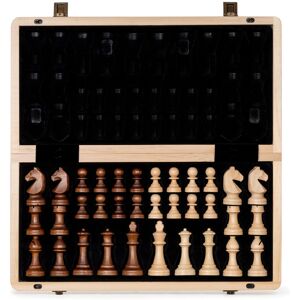 A&A 15" Magnetic Wooden Chess Set/Folding Board / 3" King Height German Knight S A&A 15" Magnetic Wooden Chess Set/Folding Board / 3" King Height German Knight S