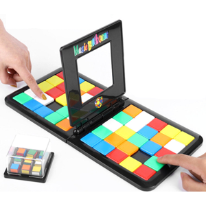 Unbranded Rubiks Race Puzzle Board Game — Multicolor Sliding Mind-Strategy Challenge for K Unbranded Rubiks Race Puzzle Board Game — Multicolor Sliding Mind-Strategy Challenge for K