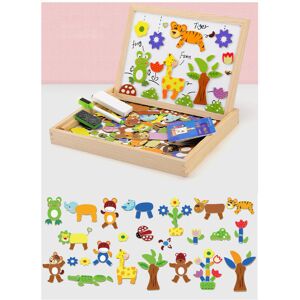 Unbranded (Pink) Wooden Cow Tiger Rabbit Animal Farm Theme Magnetic Puzzle Children Board Unbranded (Pink) Wooden Cow Tiger Rabbit Animal Farm Theme Magnetic Puzzle Children Board