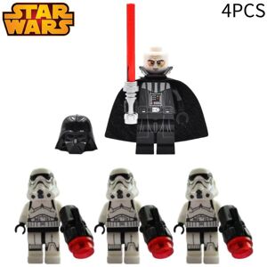 Unbranded Vader Darth 4pcs 3 Storm Troopers Star Wars Mini Figure Building Block Decor Toy Unbranded Vader Darth 4pcs 3 Storm Troopers Star Wars Mini Figure Building Block Decor Toy