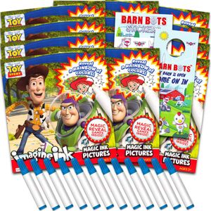 Disney Toy Story Imagine Ink Coloring Book Set for Kids - 12 Pack No-Mess Magic Disney Toy Story Imagine Ink Coloring Book Set for Kids - 12 Pack No-Mess Magic