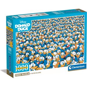 Clementoni Jigsaw Puzzle Impossible Donald Duck 1000 Pieces - Compact Box, Poste Clementoni Jigsaw Puzzle Impossible Donald Duck 1000 Pieces - Compact Box, Poste