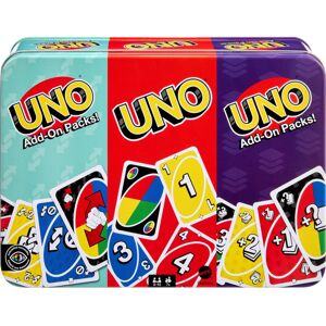 Mattel Games UNO Card Game with 2 Add On Packs & Collectible Tin for Kids, Adult Mattel Games UNO Card Game with 2 Add On Packs & Collectible Tin for Kids, Adult
