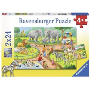 Ravensburger 2 Jigsaw Puzzles - A Day in the Zoo Ravensburger 2 Jigsaw Puzzles - A Day in the Zoo