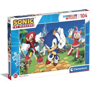 Clementoni - 27256 - Supercolor Puzzle - Sonic - 104 Pieces, Jigsaw Puzzle For K Clementoni - 27256 - Supercolor Puzzle - Sonic - 104 Pieces, Jigsaw Puzzle For K