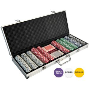 Oypla Poker Set - 500 Piece Texas Hold Em Complete With Chips, Cards, Dice, And Oypla Poker Set - 500 Piece Texas Hold Em Complete With Chips, Cards, Dice, And