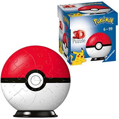 Ravensburger Pokemon Pokeball - 3D Jigsaw Puzzle Ball for Kids Age 6 Years Up - Ravensburger Pokemon Pokeball - 3D Jigsaw Puzzle Ball for Kids Age 6 Years Up -