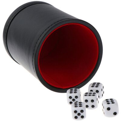 Unbranded 1PC Black/Red Leather Dice Cup Felt Lining Quiet Shaker for Playing Dice Game Unbranded 1PC Black/Red Leather Dice Cup Felt Lining Quiet Shaker for Playing Dice Game