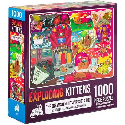 Exploding Kittens Dreams and Nightmares of a Dog Jigsaw Puzzle - 1000 Pieces Exploding Kittens Dreams and Nightmares of a Dog Jigsaw Puzzle - 1000 Pieces