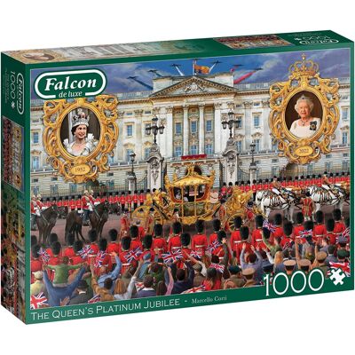 Falcon de luxe Queen's Platinum Jubilee 1000 Puzzle - Jigsaw Puzzle Falcon de luxe Queen's Platinum Jubilee 1000 Puzzle - Jigsaw Puzzle