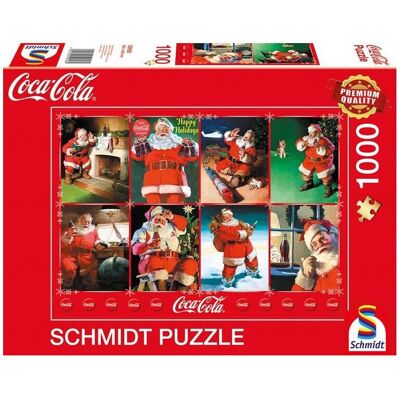 Schmidt: Coca Cola Santa Claus Happy Holidays Jigsaw Puzzle - 1000 Pieces - Boar Schmidt: Coca Cola Santa Claus Happy Holidays Jigsaw Puzzle - 1000 Pieces - Boar