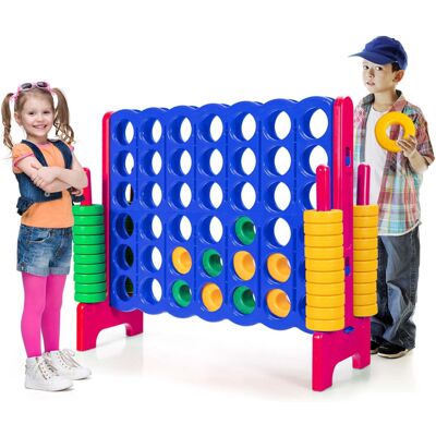 Gymax Giant 4 in A Row Jumbo 4-to-Score Chess Set Large Family Game Toy Gymax Giant 4 in A Row Jumbo 4-to-Score Chess Set Large Family Game Toy