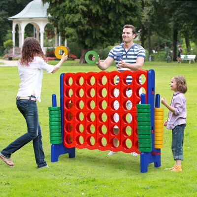 Gymax Giant 4 in A Row Jumbo 4-to-Score Chess Set Large Family Game Toy Gymax Giant 4 in A Row Jumbo 4-to-Score Chess Set Large Family Game Toy