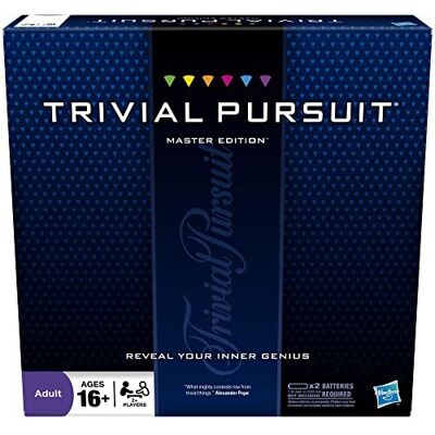 Hasbro Trivial Pursuit Master Edition Trivia Board Game for Adults and Teens Aged 16 an Hasbro Trivial Pursuit Master Edition Trivia Board Game for Adults and Teens Aged 16 an