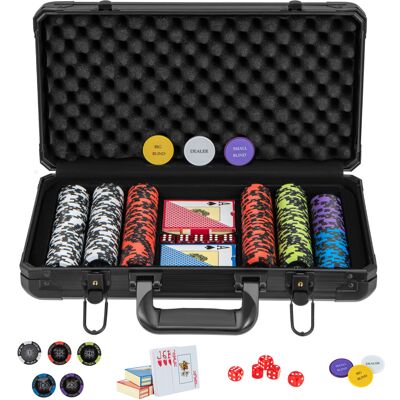 Costway 14 Gram Texas Holdem Poker Chip Set 300 Pieces Claytec Chips w/ Case Costway 14 Gram Texas Holdem Poker Chip Set 300 Pieces Claytec Chips w/ Case